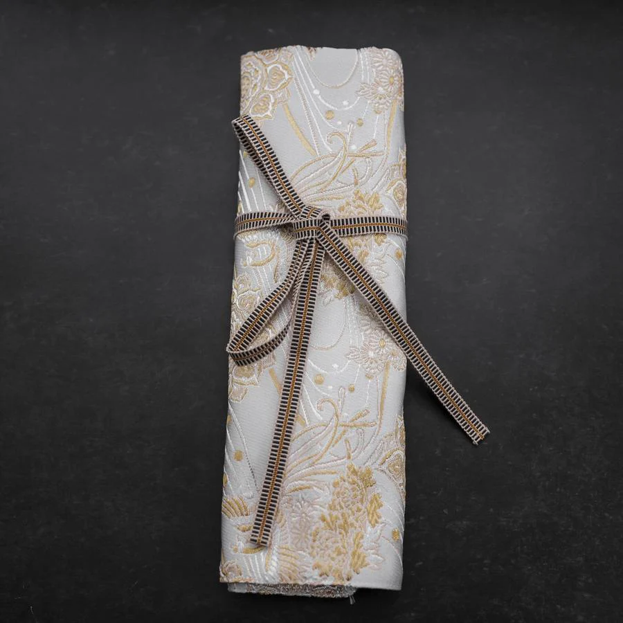 Musashi Japanische Küchenmesser Rolle White-Golden Phoenix 4 Taschen Handgefertigt