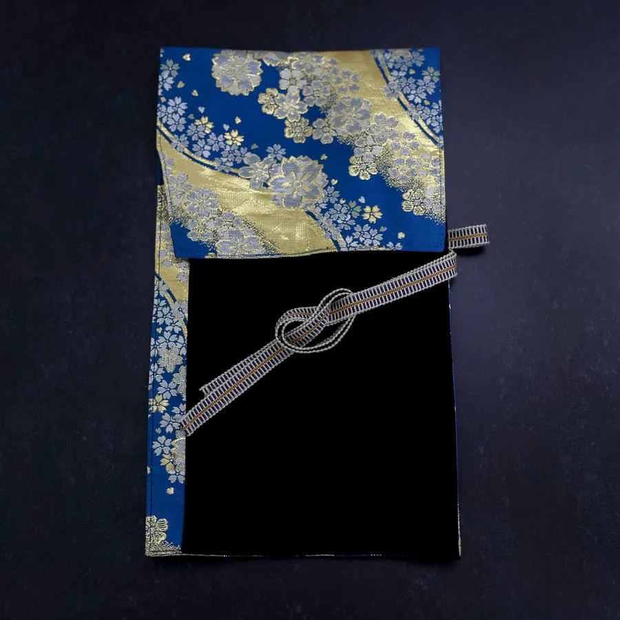 Musashi Japanische Küchenmesser Rolle Blau-Gold Sakura Fluss 1 Tasche Handgefertigt - Image 3