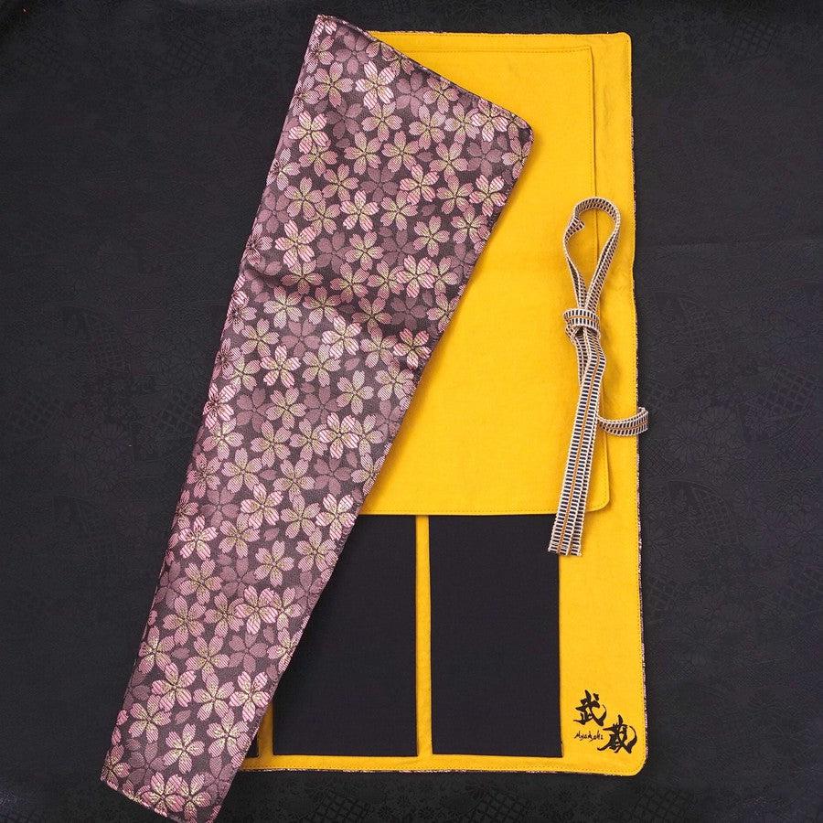 Musashi Japanische Küchenmesser Rolle Lila Sakura 4 Taschen Handgefertigt - Image 4