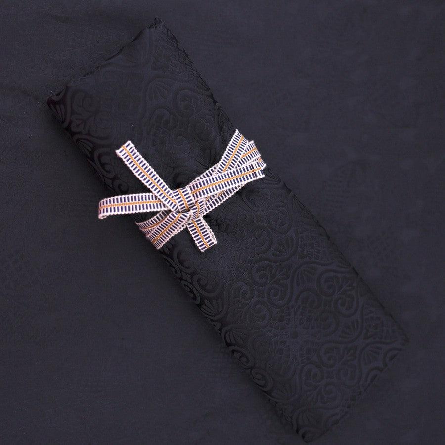 Musashi Japanische Küchenmesser Rolle Schwarz Blumen 4 Taschen Handgefertigt