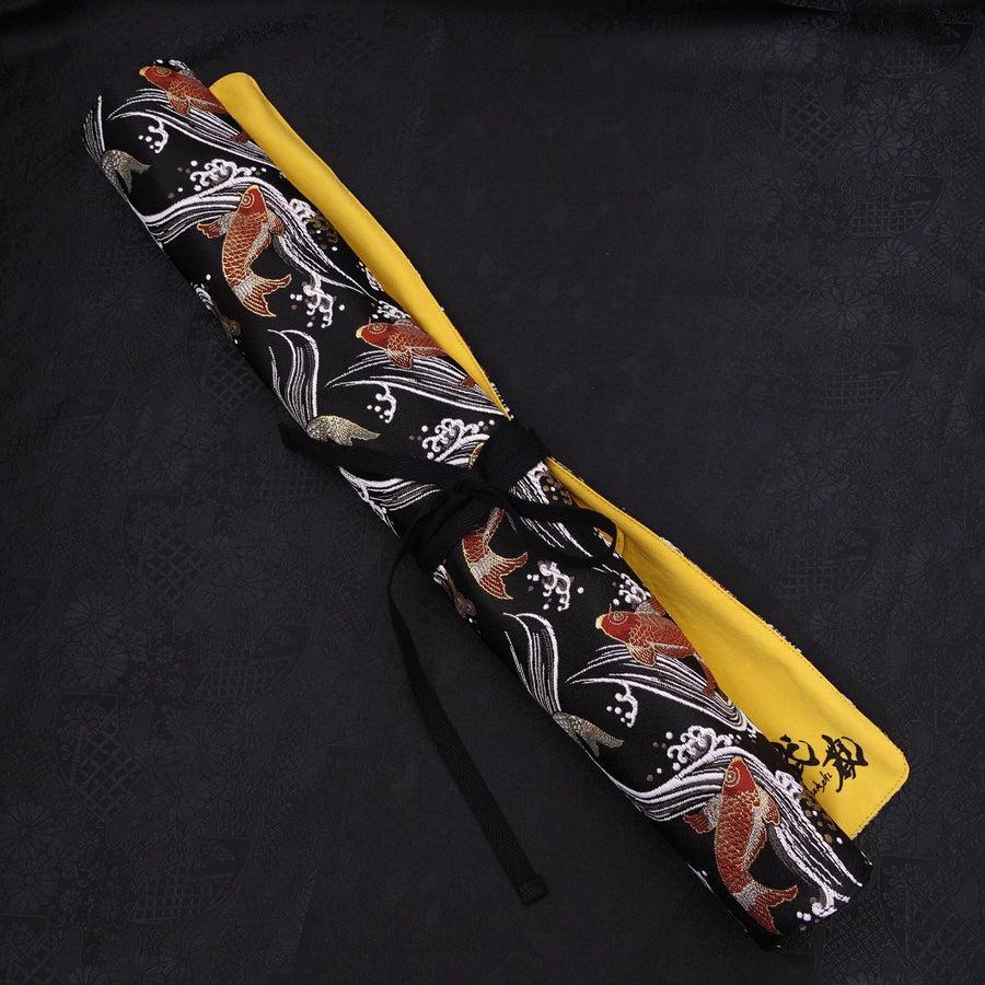 Musashi Japanische Küchenmesser Rolle Schwarz Koi 4 Taschen Handgefertigt