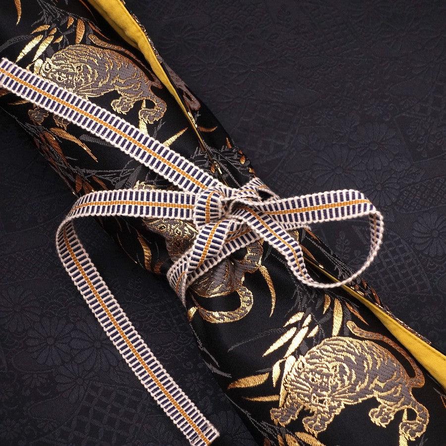 Musashi Japanische Küchenmesser Rolle Schwarz Tiger 4 Taschen Handgefertigt - Image 2