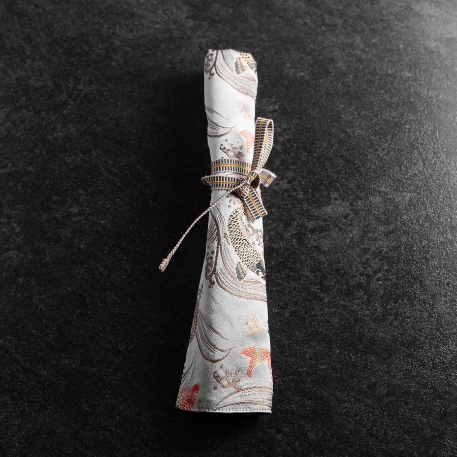 Musashi Japanische Küchenmesser Rolle Weiß Koi 1 Tasche Handgefertigt