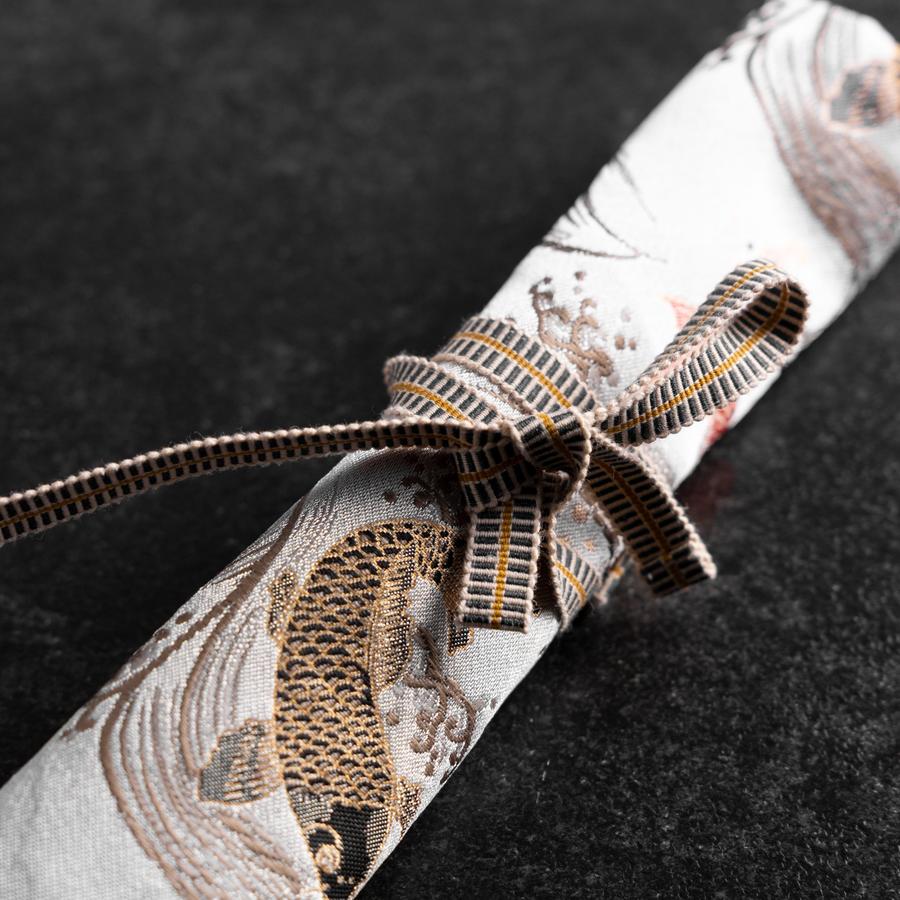 Musashi Japanische Küchenmesser Rolle Weiß Koi 1 Tasche Handgefertigt - Image 4
