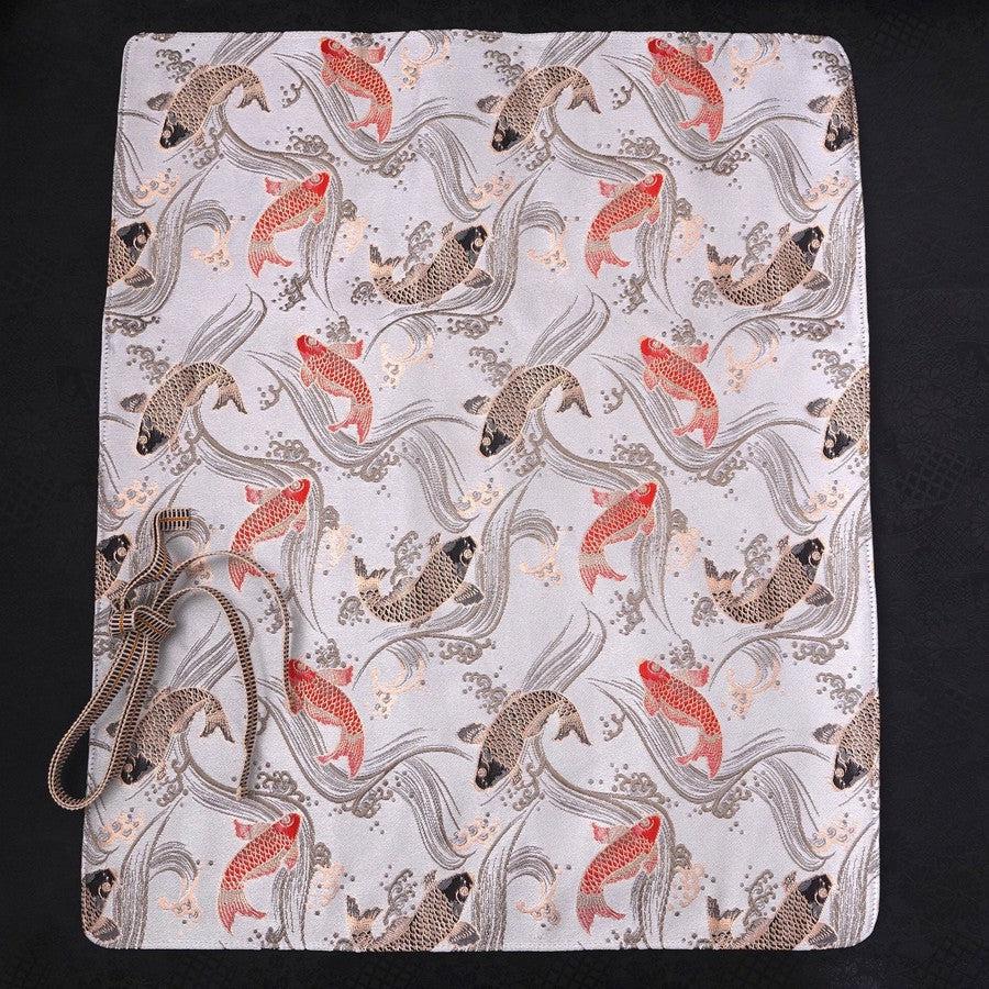 Musashi Japanische Küchenmesser Rolle Weiß Koi 4 Taschen Handgefertigt - Image 7