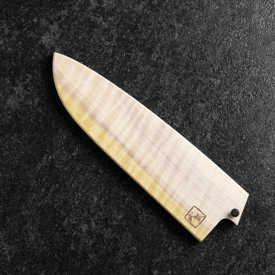 MUSASHI – Magnolienholz Saya-Scheide für Santoku-Messer mit Pin 165/180mm