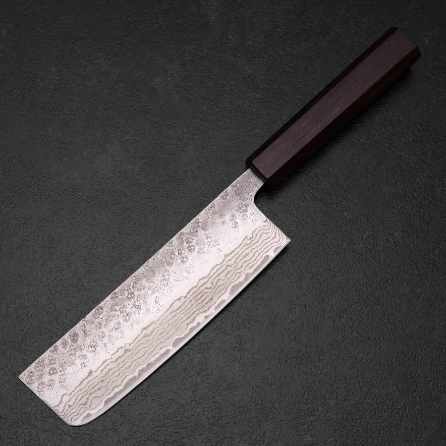 Nakiri 440C Nashiji Damast Lila Urushi Griff 165mm - Image 2