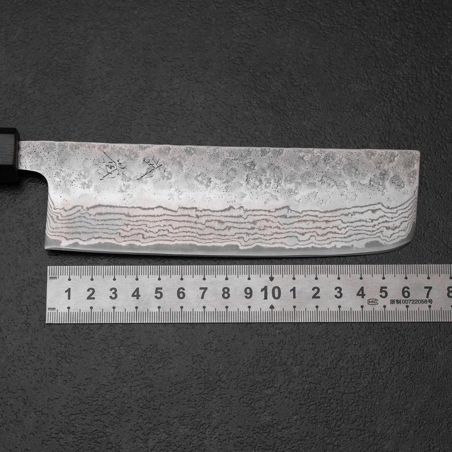 Nakiri 440C Nashiji Damast Lila Urushi Griff 165mm - Image 7