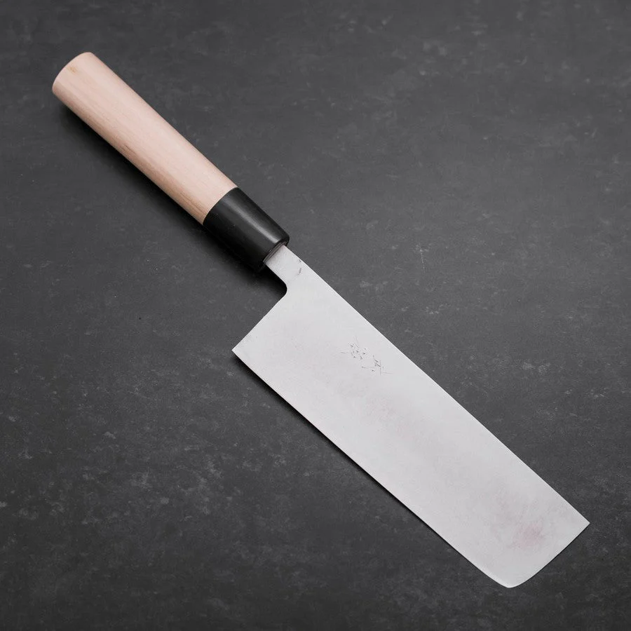 Nakiri Aogami-Super Damast Büffelhorn und Magnolienholz Griff 165mm
