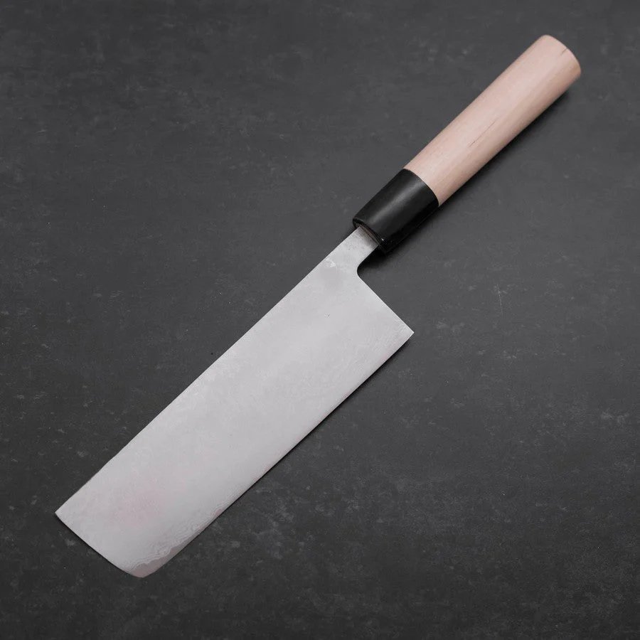 Nakiri Aogami-Super Damast Büffelhorn und Magnolienholz Griff 165mm - Image 2