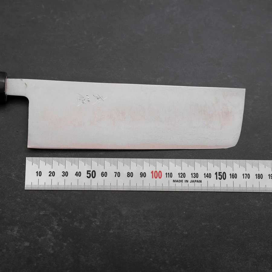 Nakiri Aogami-Super Damast Büffelhorn und Magnolienholz Griff 165mm - Image 7
