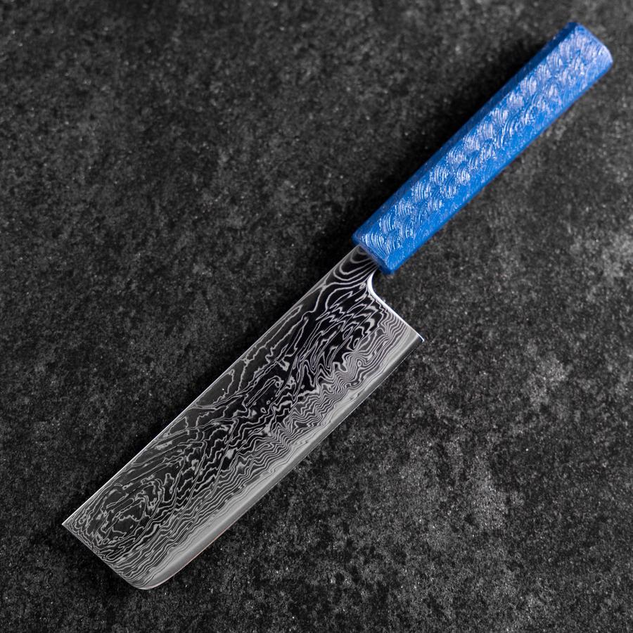 Nakiri AUS-10 Damast Blauer Urushi Griff 165mm - Image 2