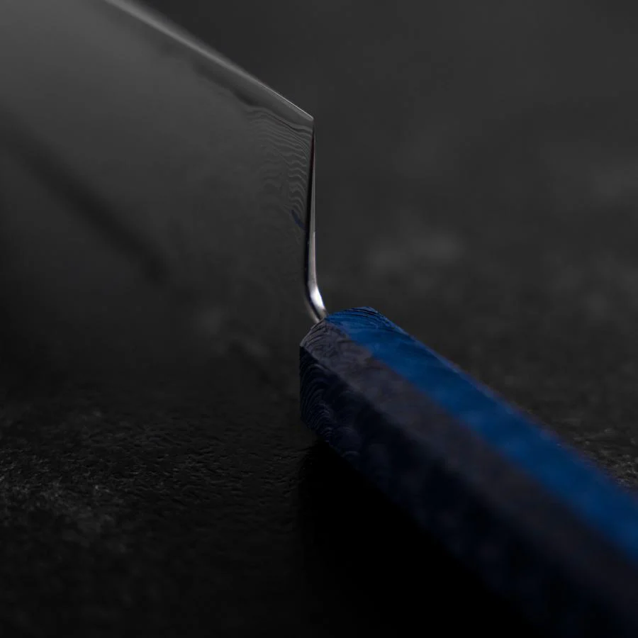 Nakiri AUS-10 Damast Blauer Urushi Griff 165mm - Image 4