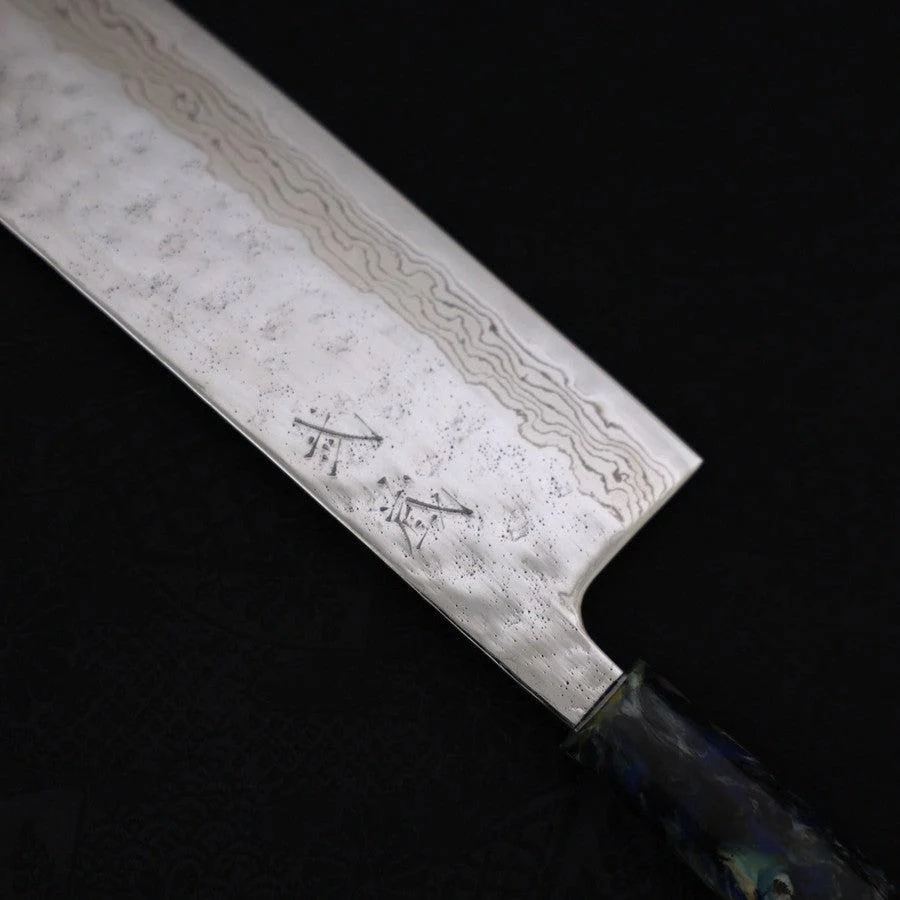 Nakiri AUS-10 Nashiji Damast Ozeanplastik Griff "Feuerwerk" 165mm - Image 3