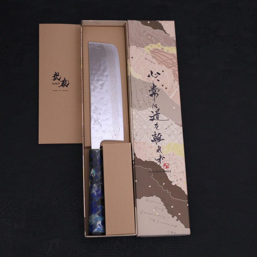 Nakiri AUS-10 Nashiji Damast Ozeanplastik Griff "Feuerwerk" 165mm - Image 8