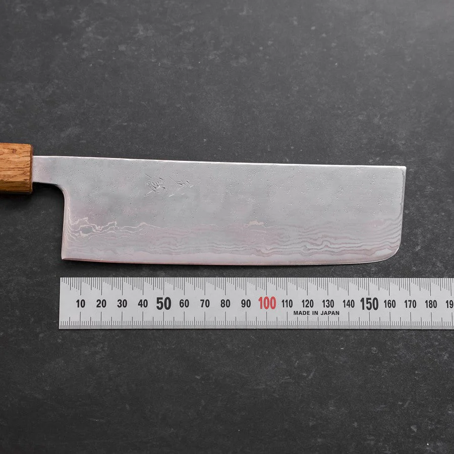 Nakiri AUS-10 Poliert Nashiji Damast Yaki Urushi Griff 165mm - Image 7