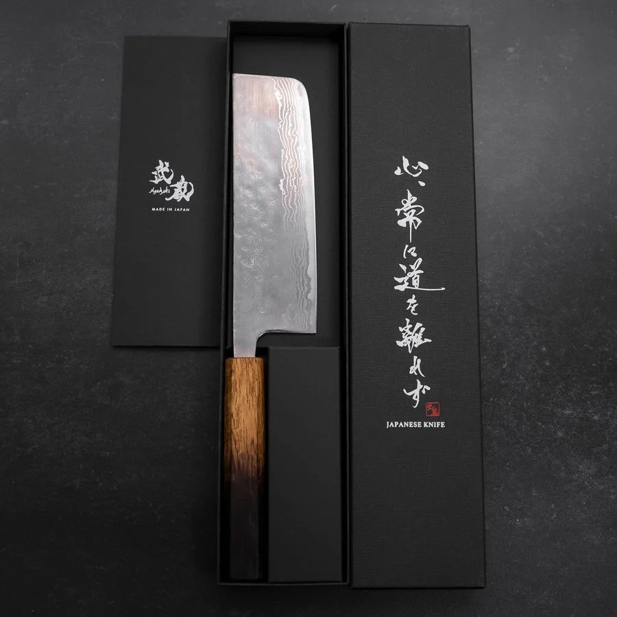 Nakiri AUS-10 Poliert Nashiji Damast Yaki Urushi Griff 165mm - Image 8