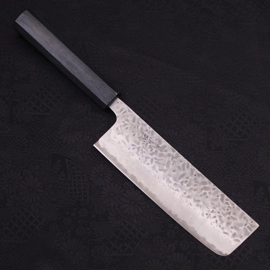 Nakiri AUS-10 Tsuchime Damast Dunkelblau Urushi Griff 165mm