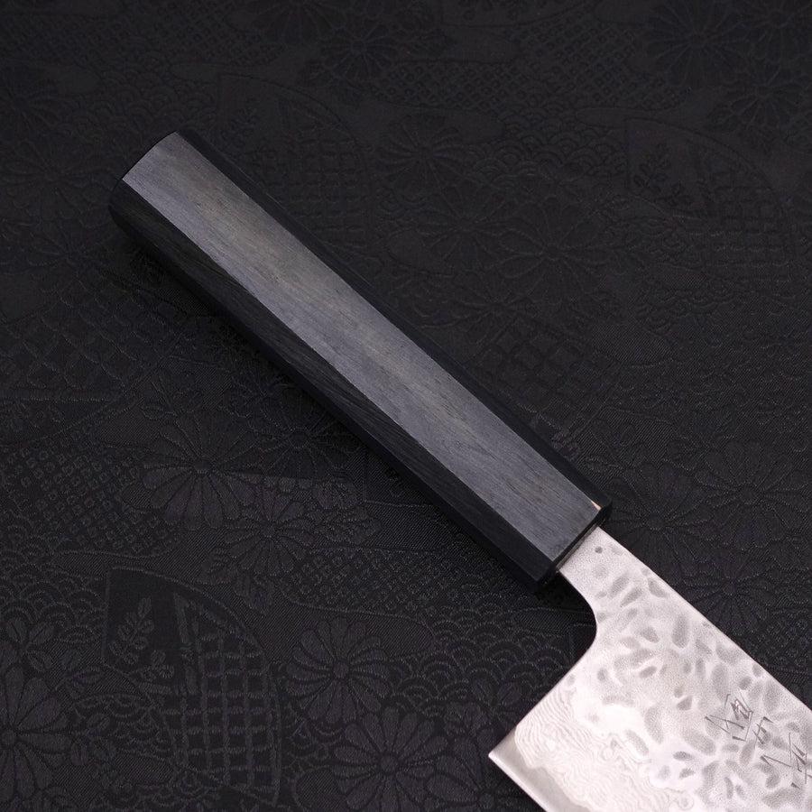 Nakiri AUS-10 Tsuchime Damast Dunkelblau Urushi Griff 165mm - Image 6