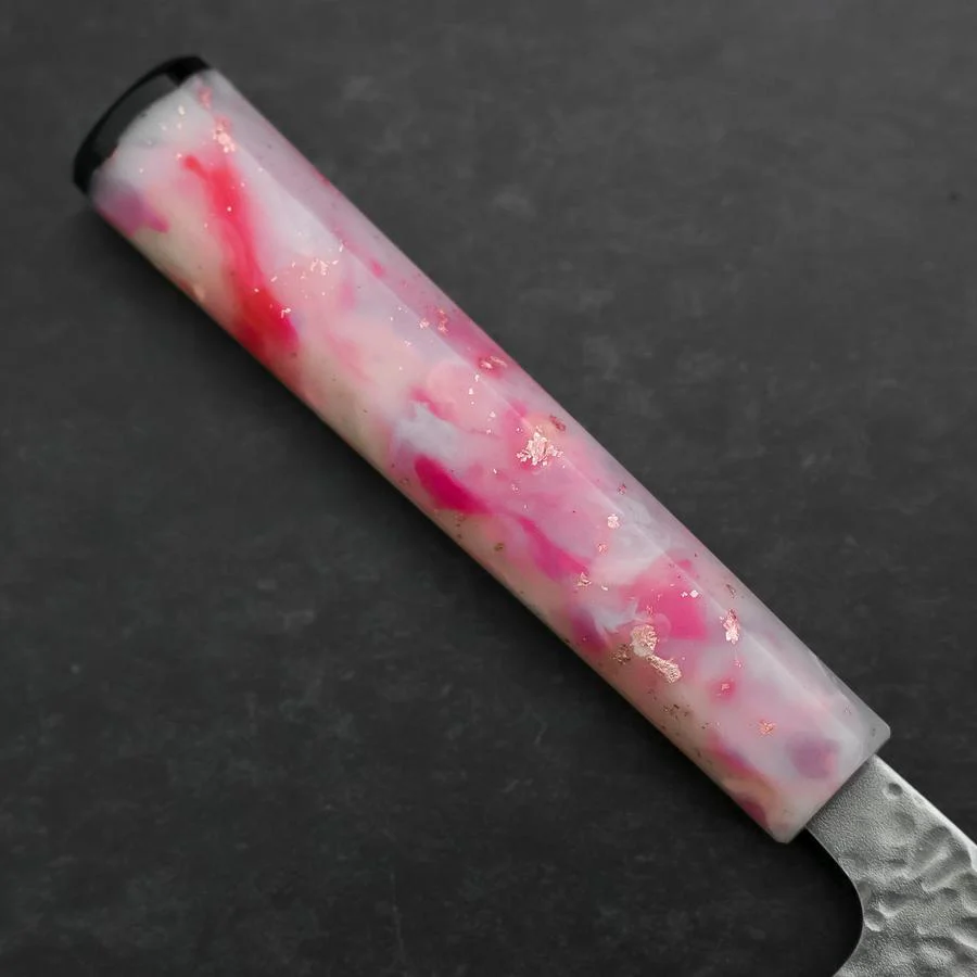 Nakiri AUS-10 Tsuchime Damast Sakura Rosa Ozeanplastik Griff mit Blattgold 165mm - Image 6