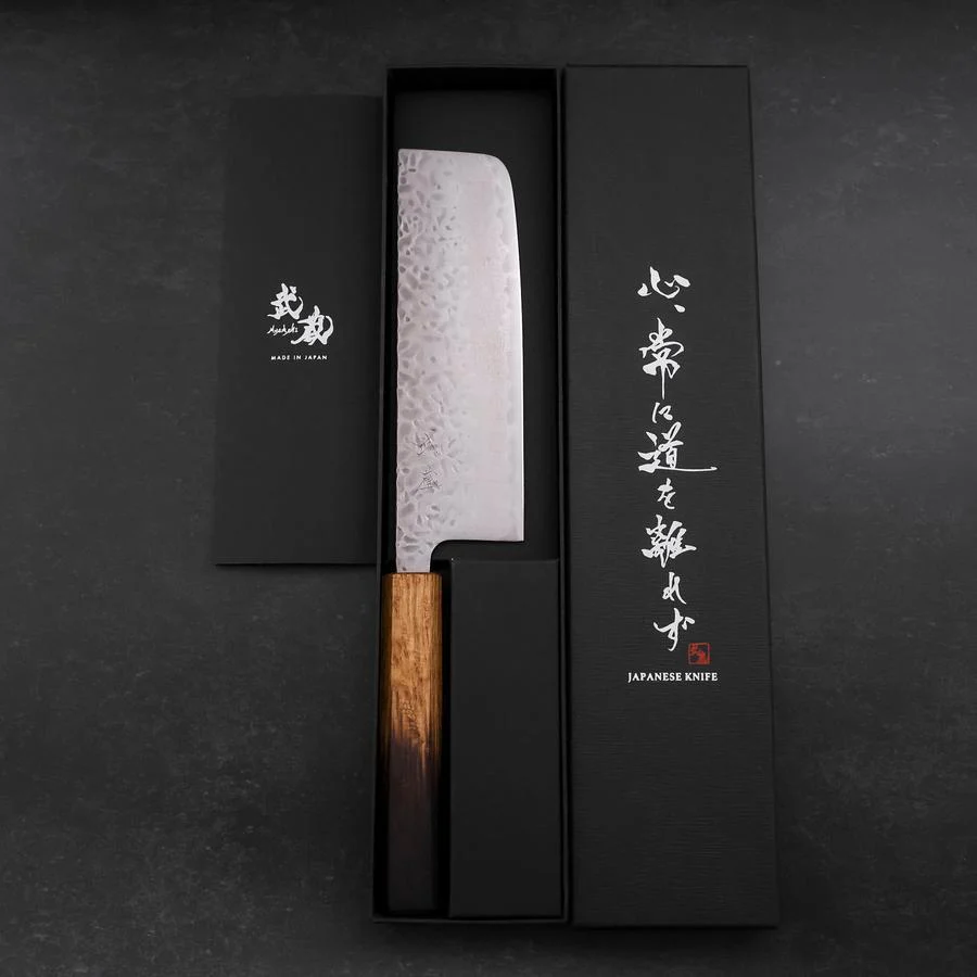 Nakiri AUS-10 Tsuchime Damast Yaki Urushi Griff 165mm - Image 8