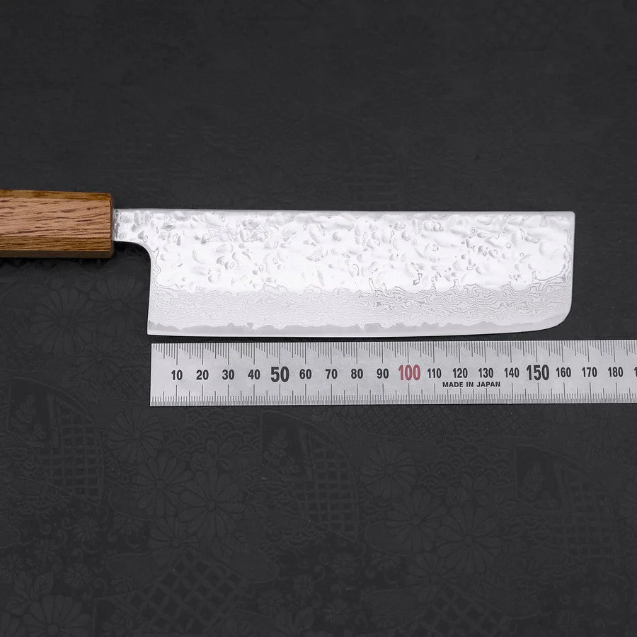 Nakiri AUS-10 Kagami-Tsuchime Damast Yaki Urushi Griff 165mm - Image 7