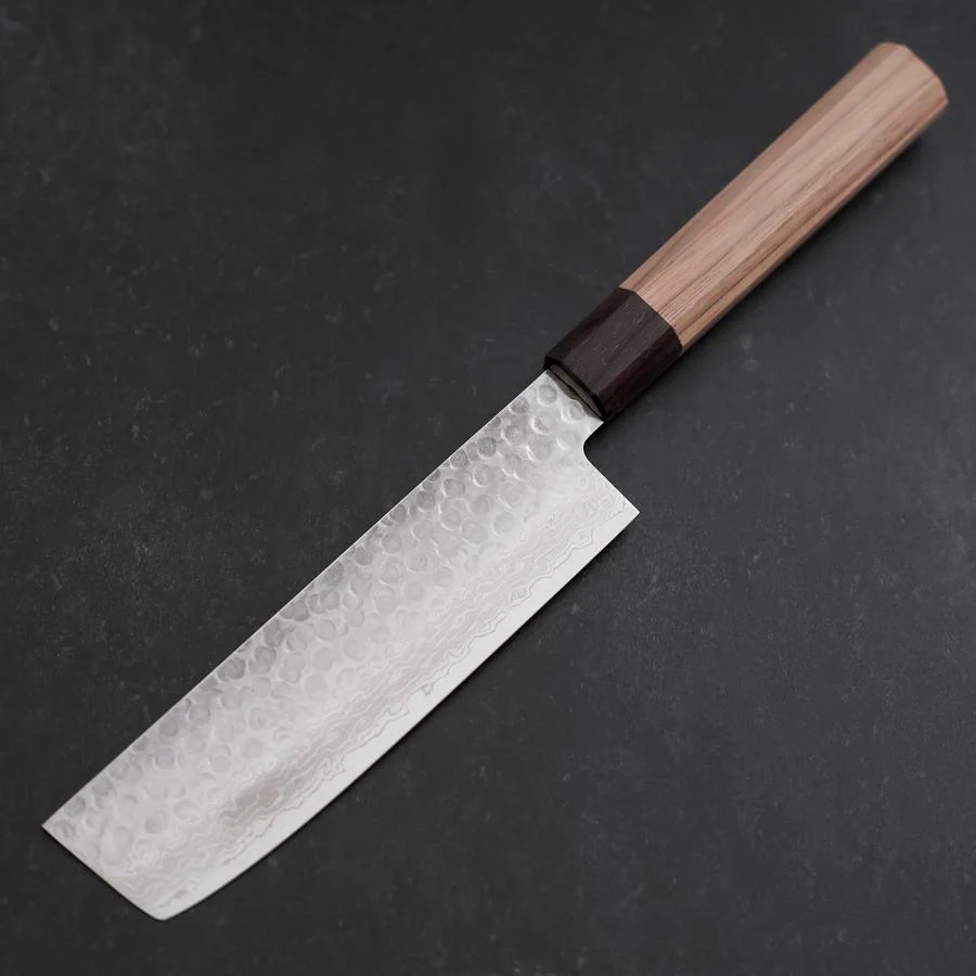 Nakiri AUS-10 Tsuchime Damast Rosenholz und Walnussholz Griff 165mm - Image 2