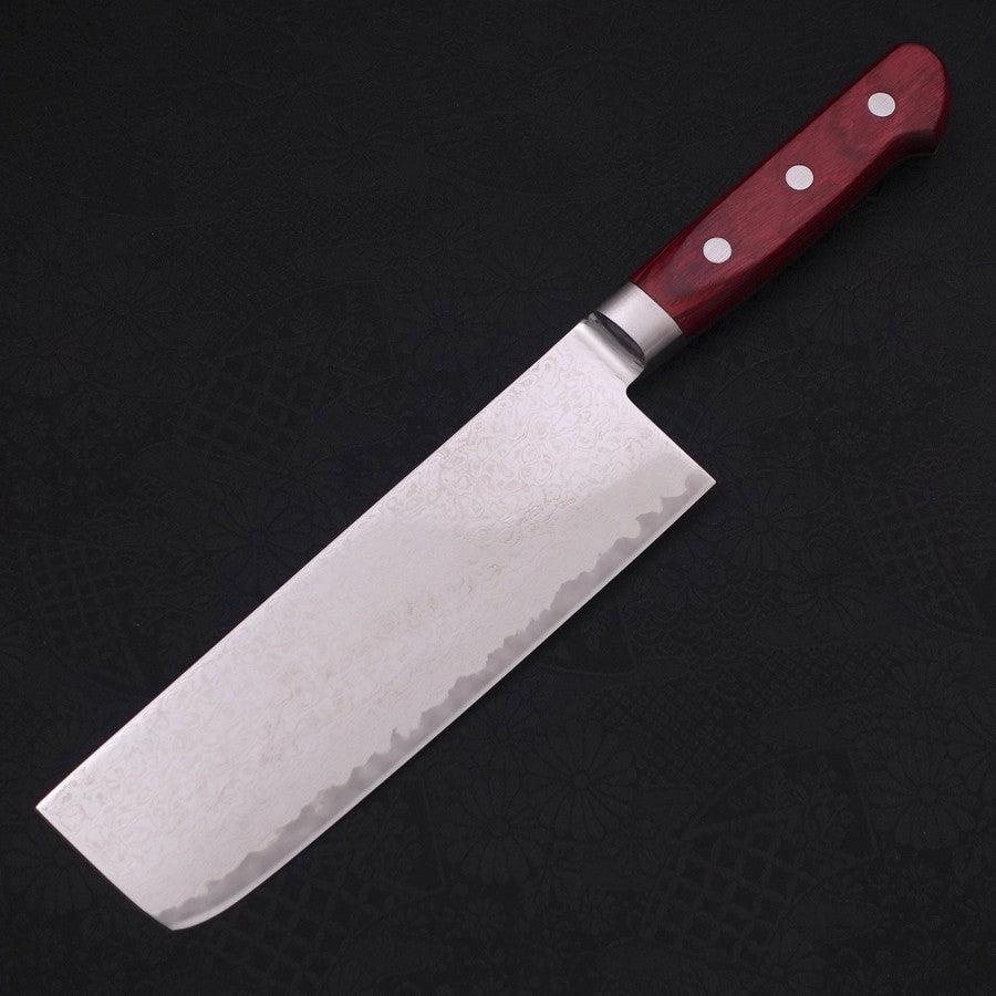 Nakiri AUS-10 Wellen-Nickel Damast Roter Westlicher Griff 165mm - Image 2