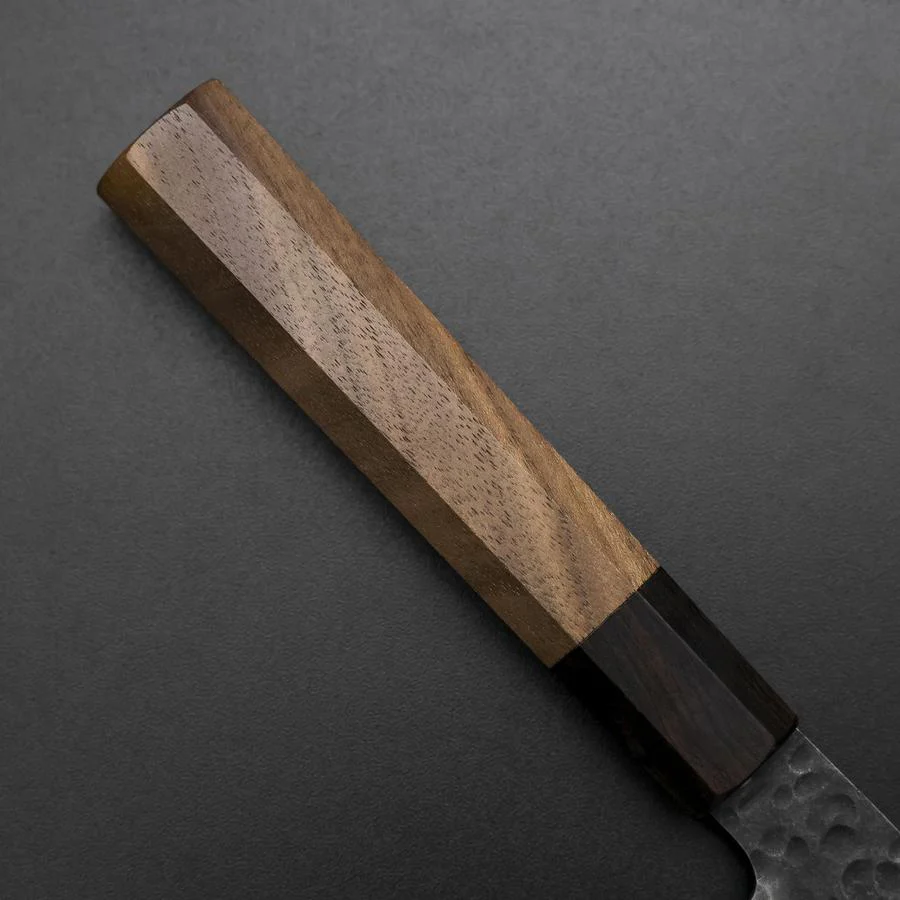 Nakiri AUS-8 Kurouchi Tsuchime Walnuss- und Rosenholz Griff 170mm - Image 6