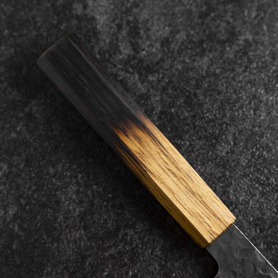 Nakiri AUS-8 Kurouchi Tsuchime Yaki Urushi Griff 170mm - Image 6