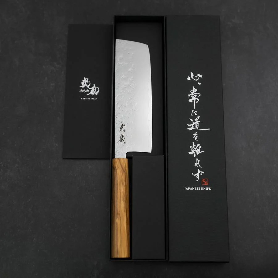 Nakiri AUS-8 Nashiji Olivenholz Griff 165mm - Image 8