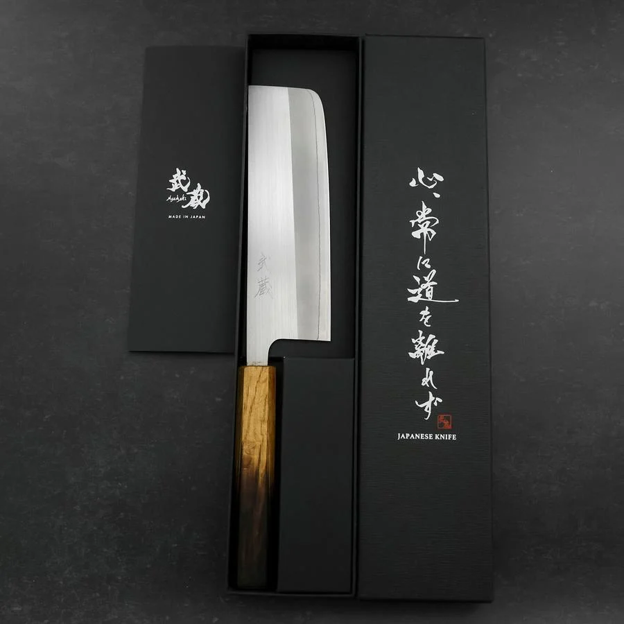 Nakiri AUS-8 Poliert Yaki Urushi Griff 165mm - Image 8