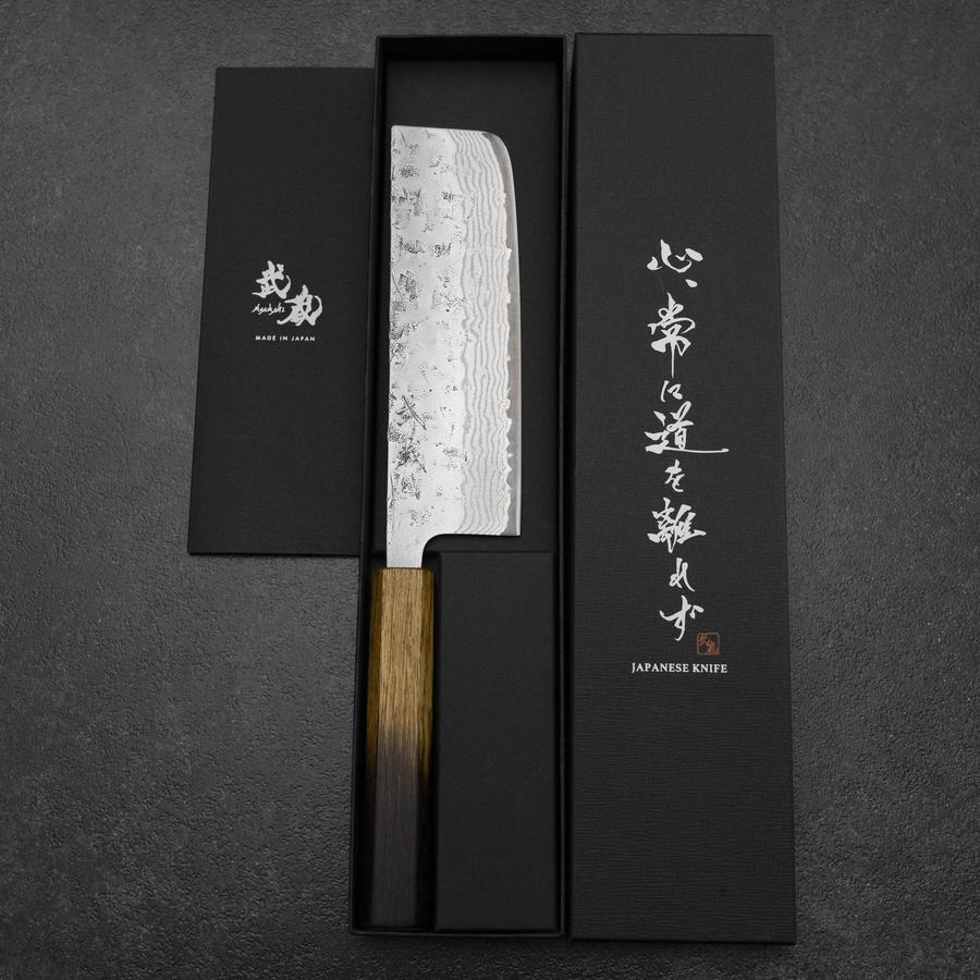 Nakiri AUS-8 Nashiji Damast Kirschholz Griff 160mm - Image 8