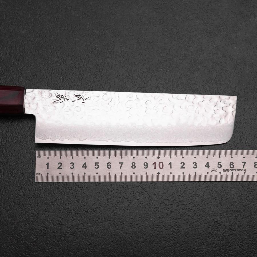 Nakiri AUS-8 Tsuchime Damast Pakka Griff 165mm - Image 7