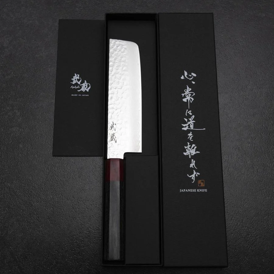 Nakiri AUS-8 Tsuchime Damast Pakka Griff 165mm - Image 8