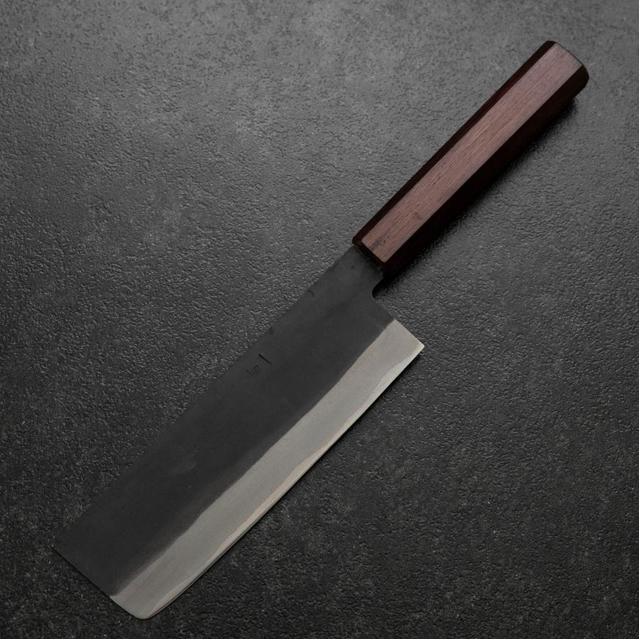 Nakiri Blue Steel #1 Edelstahlummantelung Kurouchi Lila Urushi Griff 165mm - Image 2
