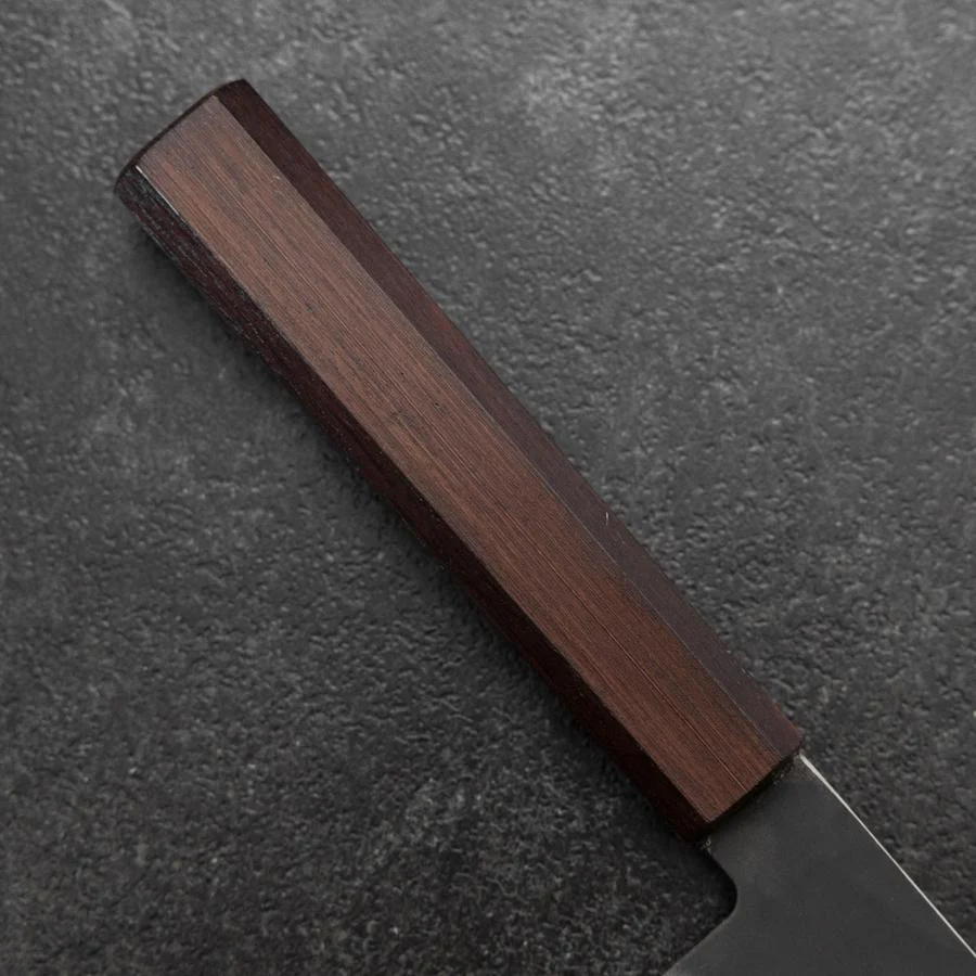 Nakiri Blue Steel #1 Edelstahlummantelung Kurouchi Lila Urushi Griff 165mm - Image 6