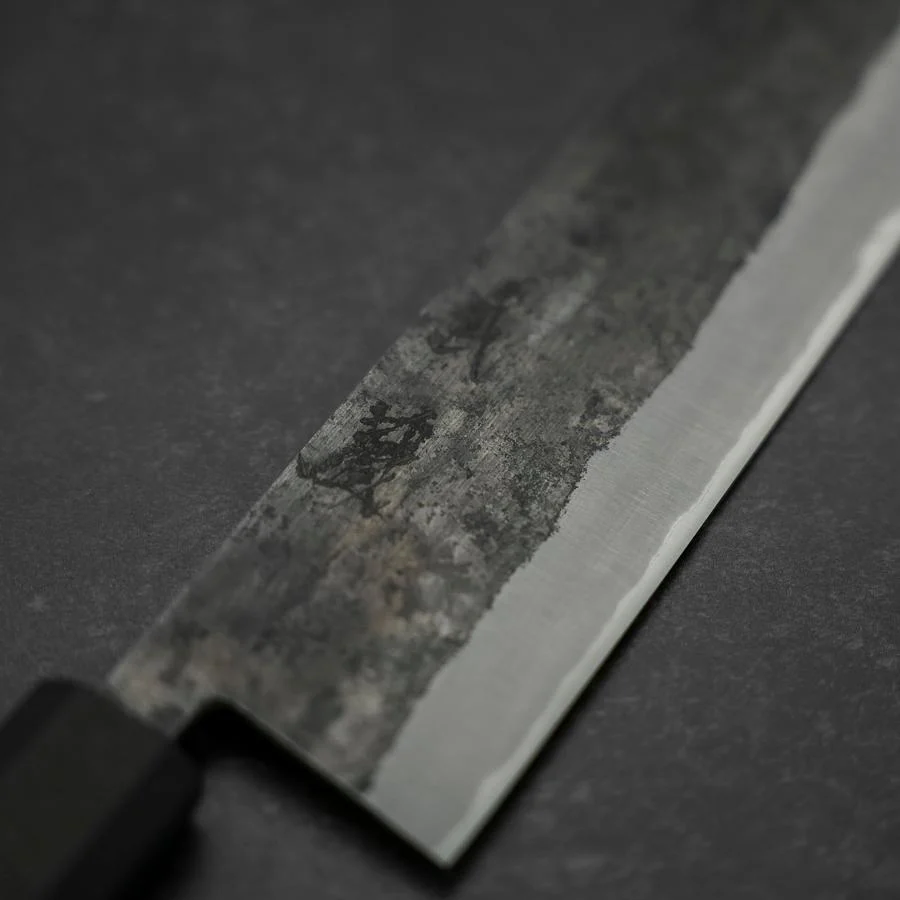 Nakiri Blue Steel #2 Edelstahlummantelung Kurouchi Anti-Rutsch Griff 165mm - Image 3