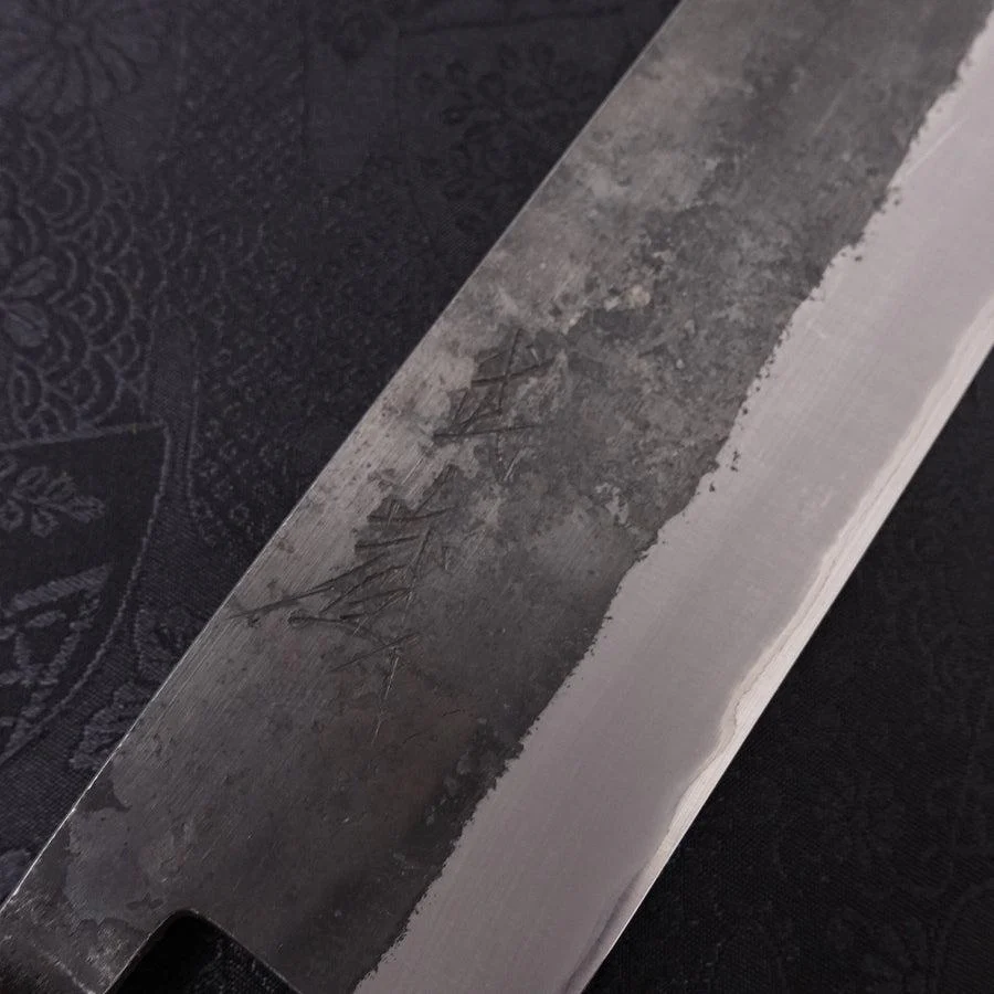 Nakiri Blue Steel #2 Edelstahlummantelung Kurouchi Rosen- und Walnussholz Griff 165mm - Image 3
