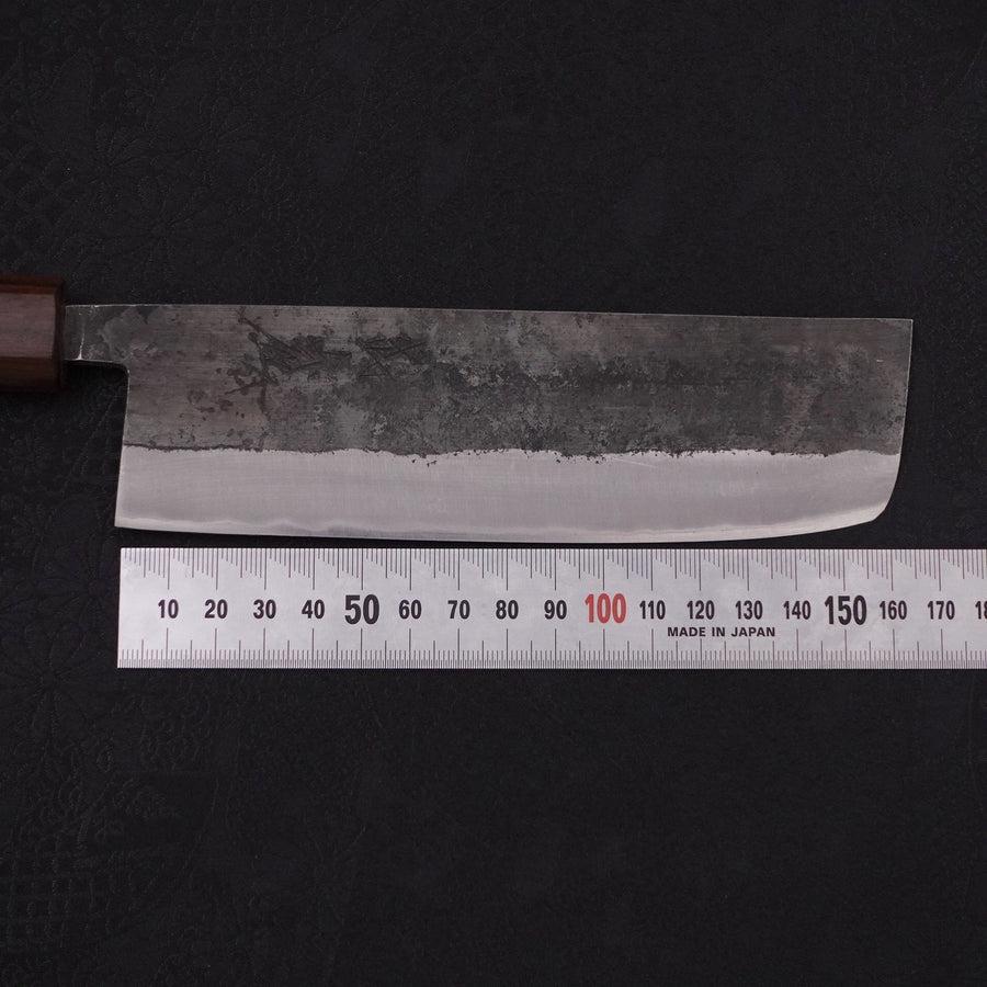 Nakiri Blue Steel #2 Edelstahlummantelung Kurouchi Rosen- und Walnussholz Griff 165mm - Image 7