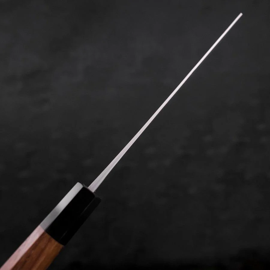 Nakiri Blue Steel #2 Edelstahlummantelung Nashiji Büffelhorn und Teakholz Griff 165mm - Image 5