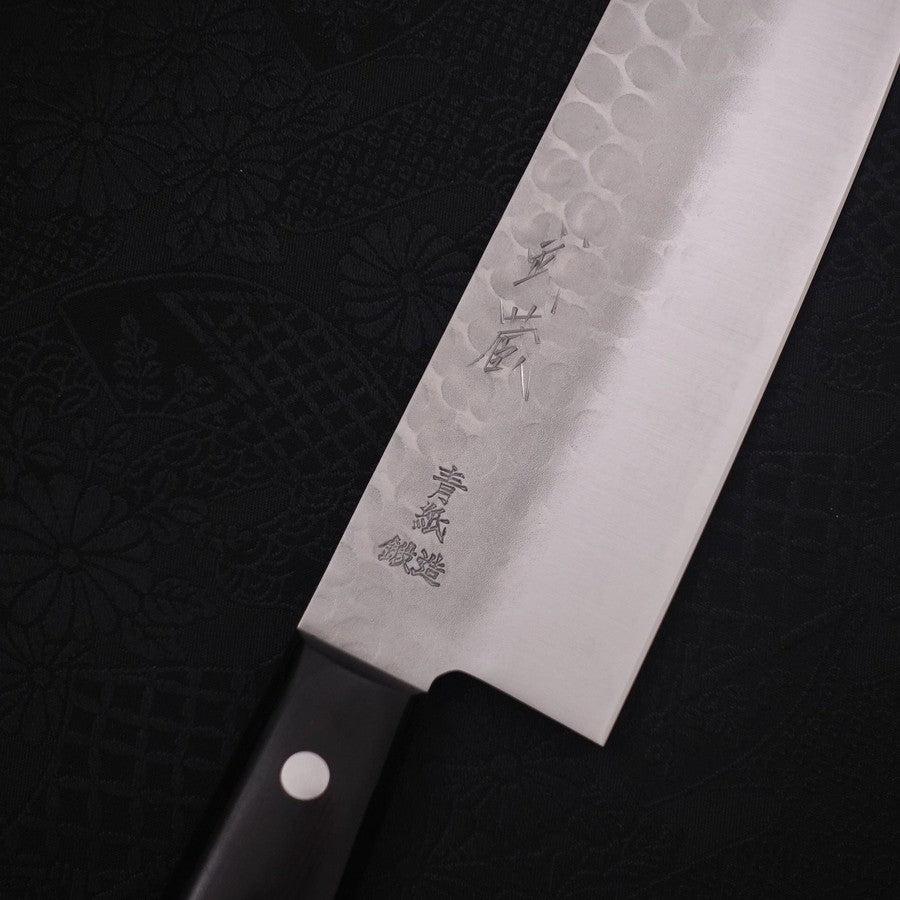 Nakiri Blue Steel #2 Edelstahlummantelung Tsuchime Westlicher Griff 165mm - Image 3