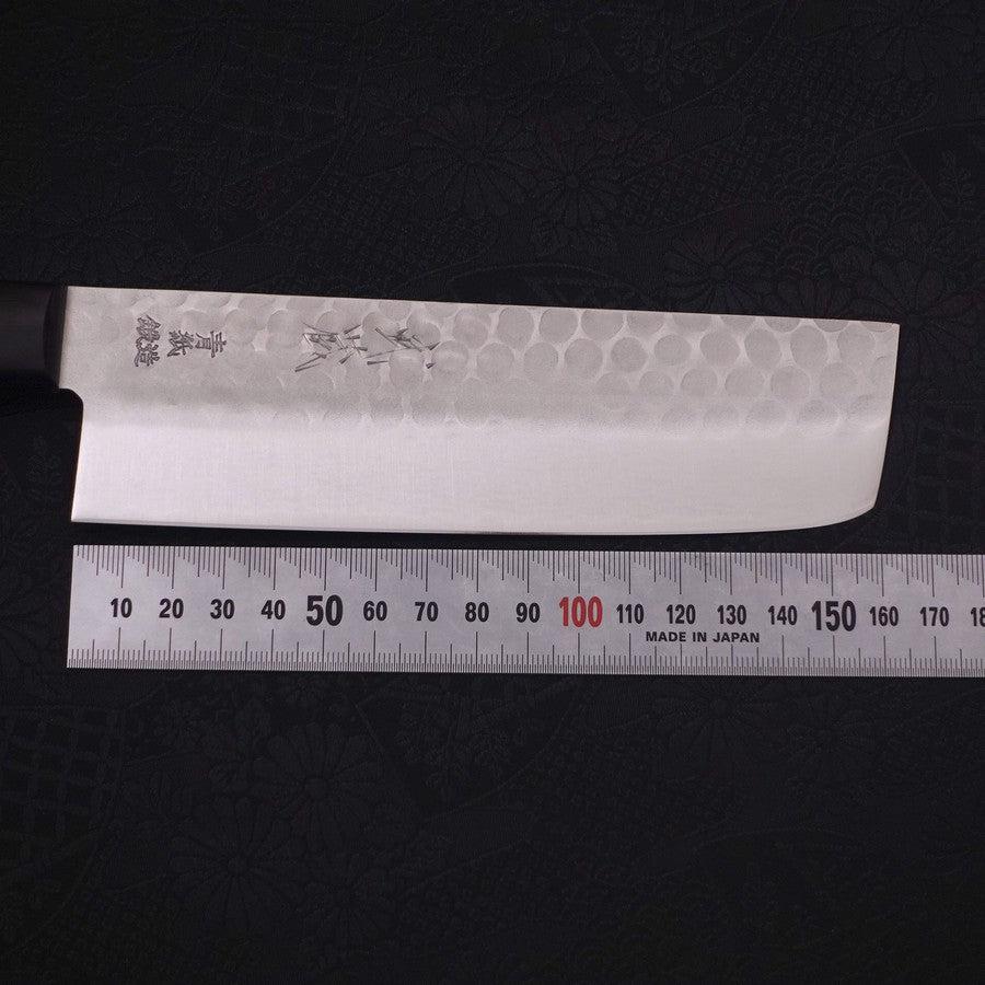 Nakiri Blue Steel #2 Edelstahlummantelung Tsuchime Westlicher Griff 165mm - Image 7