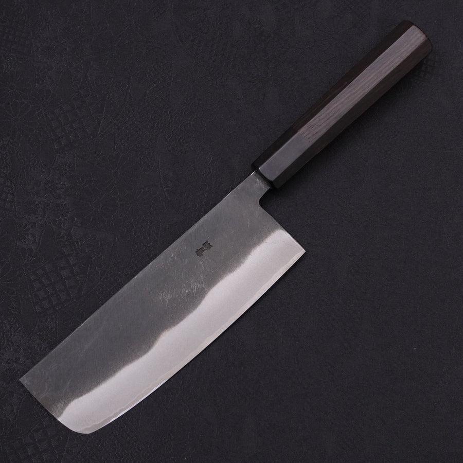 Nakiri Blue Steel #2 Kurouchi Chokin "Fischender Kappa - Ruhend" Büffelhorn und Ebenholz Griff 165mm - Image 2