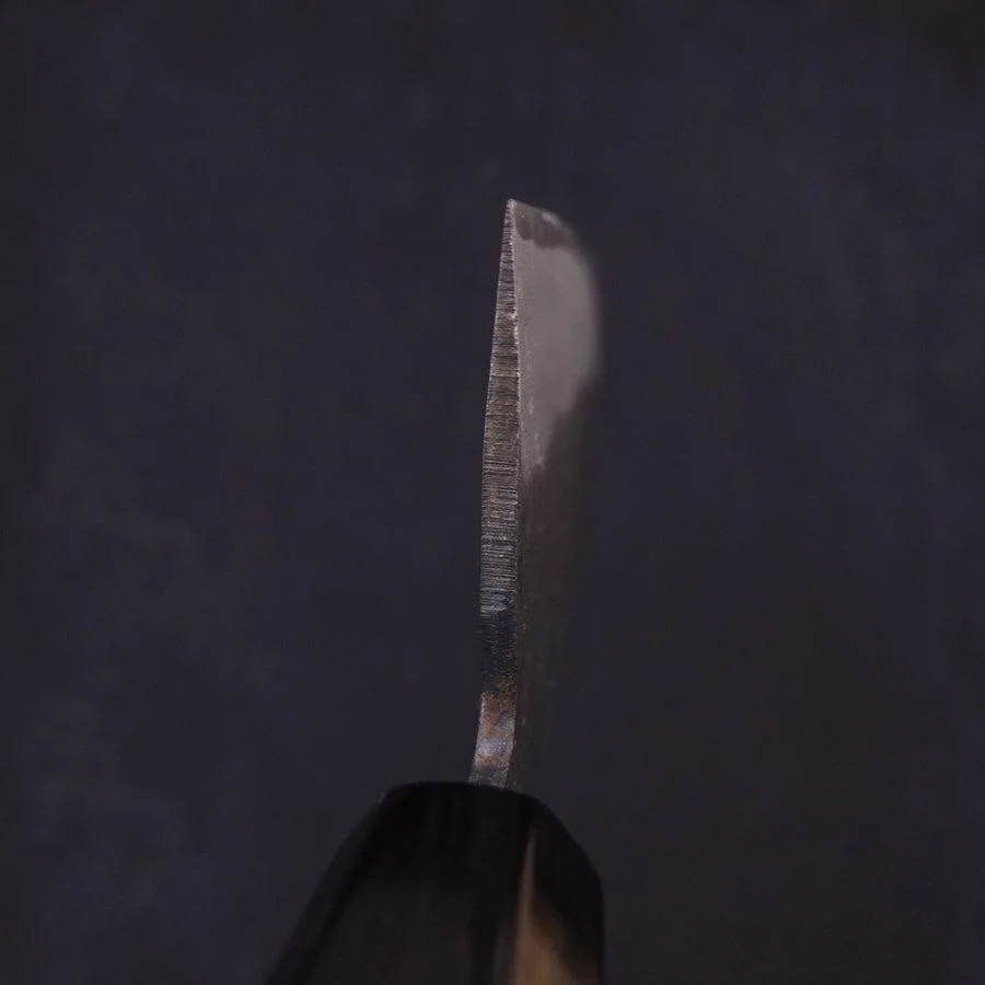 Nakiri Blue Steel #2 Kurouchi Chokin "Fischender Kappa - Ruhend" Büffelhorn und Ebenholz Griff 165mm - Image 5