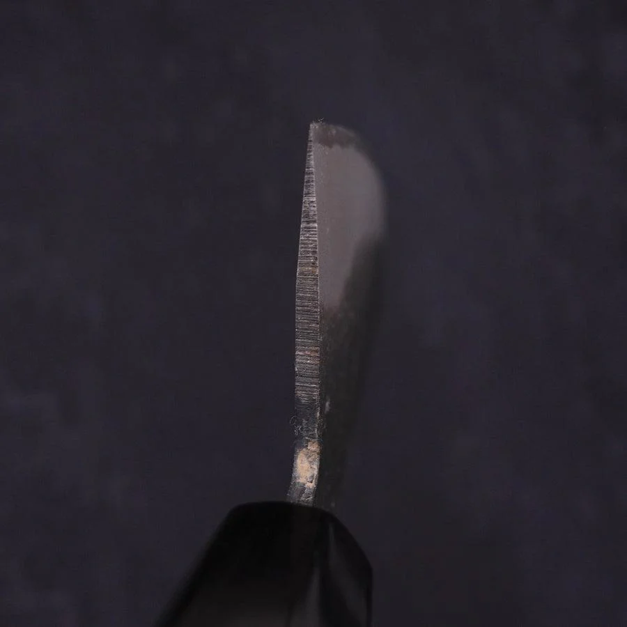 Nakiri Blue Steel #2 Kurouchi Chokin "Fischender Kappa - Lauernd" Büffelhorn und Ebenholz Griff 165mm - Image 5