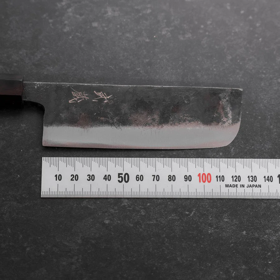Nakiri Blue Steel #2 Kurouchi Ebenholz Griff 120mm - Image 7