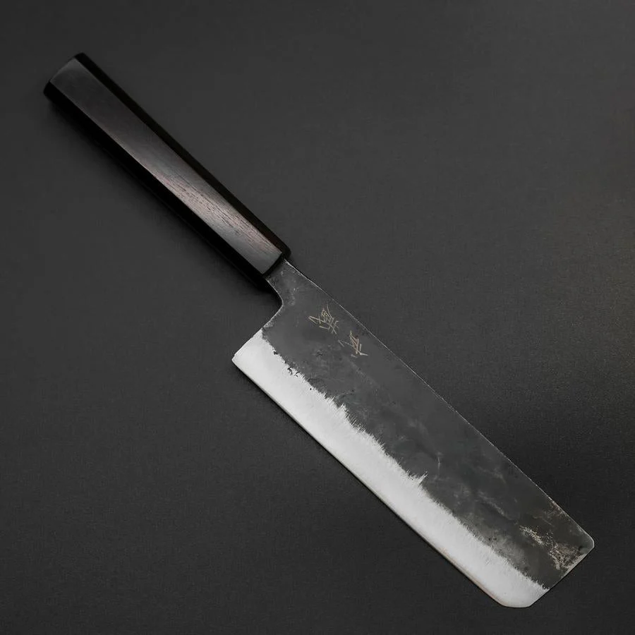 Nakiri Blue Steel #2 Kurouchi Ebenholz Griff 170mm