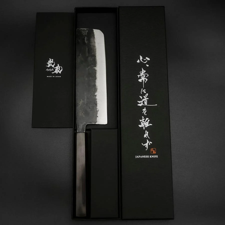 Nakiri Blue Steel #2 Kurouchi Ebenholz Griff 170mm - Image 8