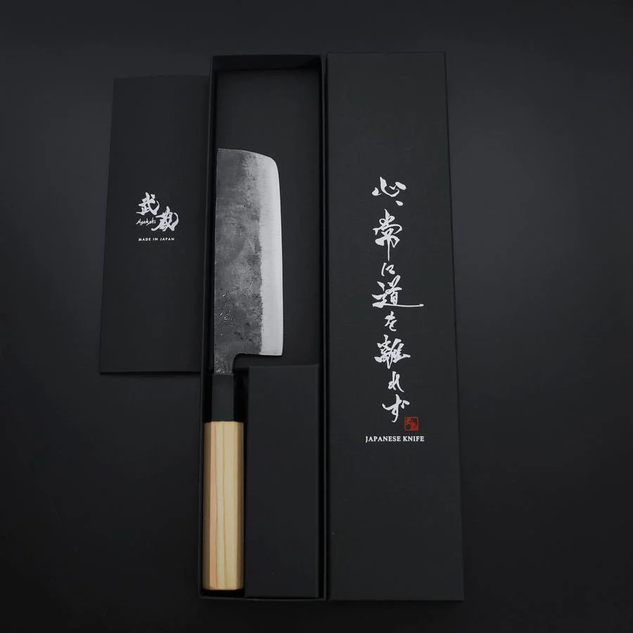 Nakiri Blue Steel #2 Kurouchi Hinoki Griff 135mm - Image 7